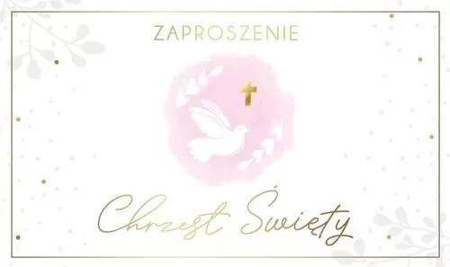 Zaproszenia Chrzest (10szt) - tantis.pl
