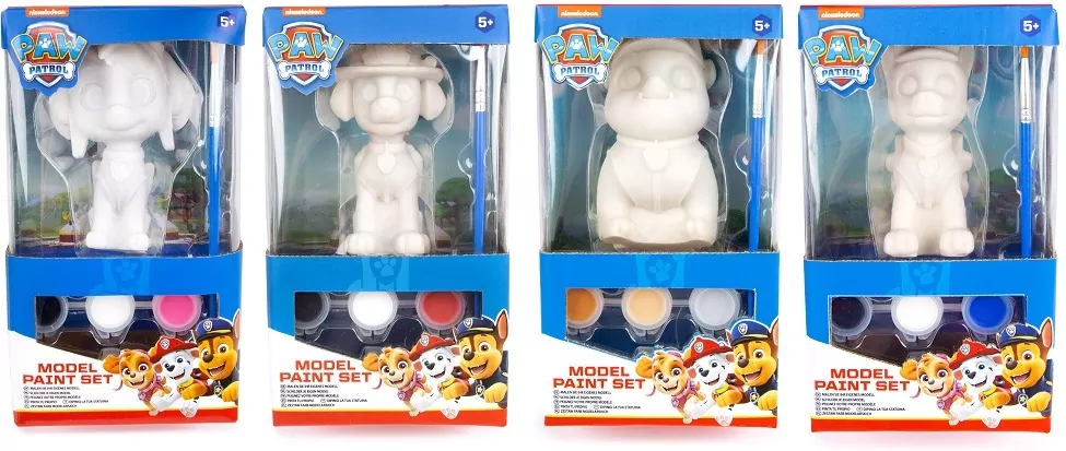 Figurki do malowania + farby Psi Patrol, mix - tantis.pl