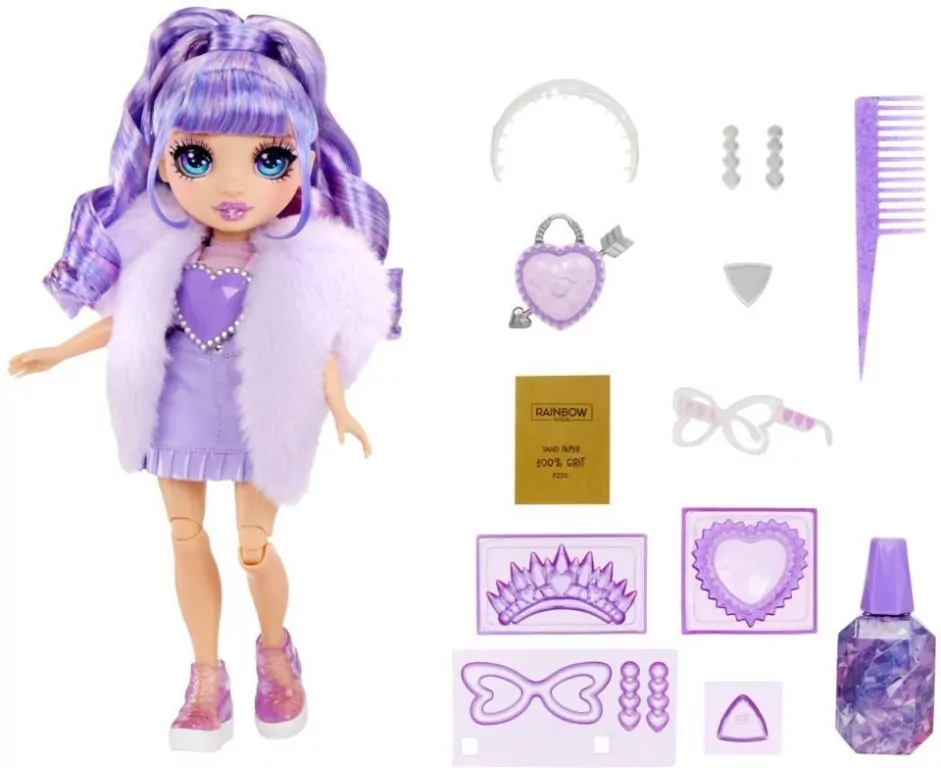 Rainbow High. Creative Crystals Fashion Doll. Viol - tantis.pl