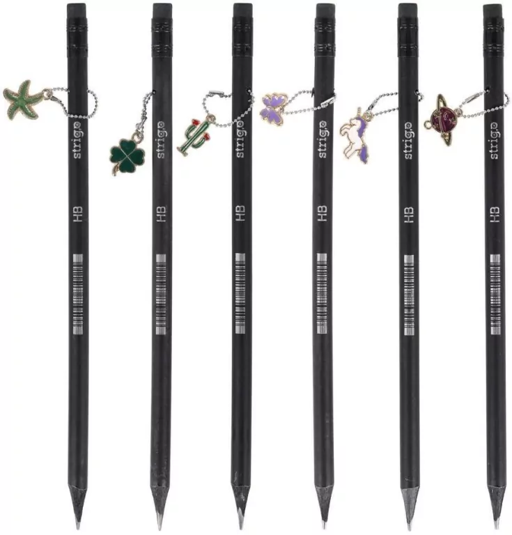 Ołówek z czarnego drewna z zawieszką  STRIG - tantis.pl