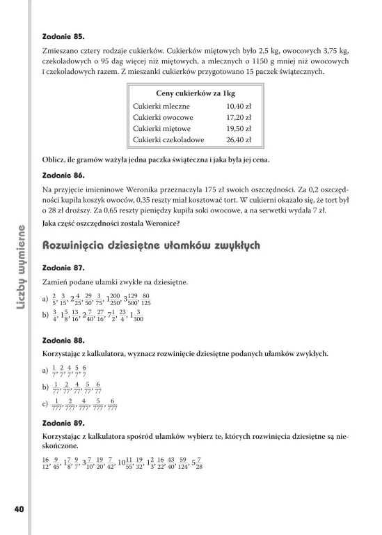 Licz ze mną. Zbiór zadań z matematyki dla klas 7 i 8. Część 1 - tantis.pl