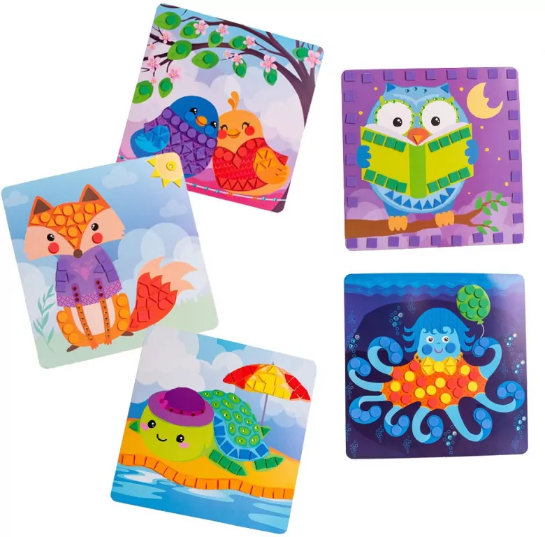 Zwierzątka. Piankowa wyklejanka. Gienialny dzieciak - tantis.pl