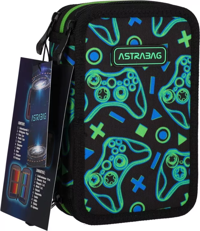 Piórnik potrójny z wyposaż. Jumbo Game On ASTRA - tantis.pl