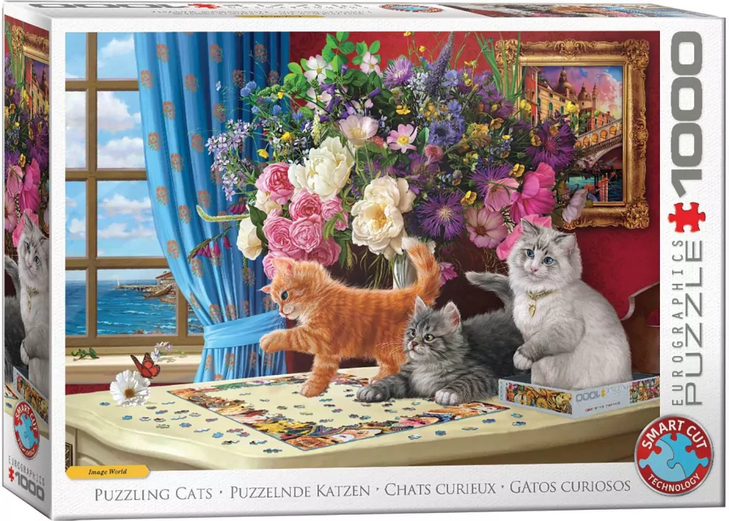 Puzzle 1000 Puzzling Cats by Image World 6000-5914 - tantis.pl