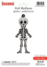Balon Halloween Szkielet 76x35cm - tantis.pl
