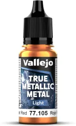 Vallejo: 77.105 - True Metallic Metal - Light - Forged Red (18 ml)