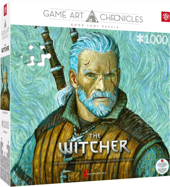Puzzle 1000. Wiedźmin: Geralt & Vincent van Gogh - tantis.pl