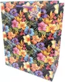 Torebka ozdobna matowa 26x32x12cm Kwiaty - tantis.pl