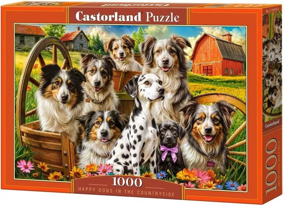 Puzzle 1000 Happy Dogs In The Countryside CASTOR - tantis.pl