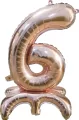 Balon foliowy stojący 6 rose gold 81cm - tantis.pl
