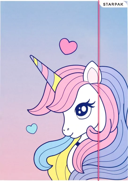 Teczka z gumką A4 Unicorn mix - tantis.pl
