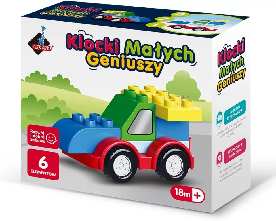 Klocki małych geniuszy Autko 6el - tantis.pl