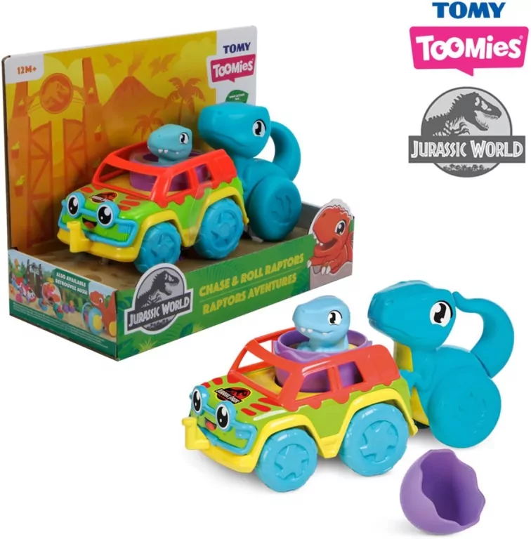 Tomy. Toomies pojazd Chase & Roll Jurassic World - tantis.pl