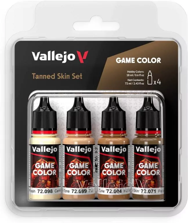 Vallejo: 72.380 - Game Color - Tanned Skin Set (4 x 18 ml) - tantis.pl