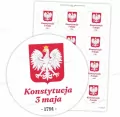 Naklejki patriotyczne 60mm. Święto Konstytucji - tantis.pl