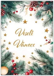 Karnet Wesołych Świąt - Vesele Vanoce Cestina