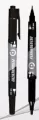 Marker dwustronny permanentny czarny. 1 sztuka - tantis.pl