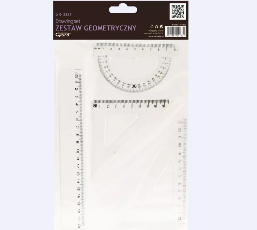 Zestaw geometryczny transparent GR-032T GRAND - tantis.pl