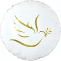 Balon foliowy Złoty gołąbek okrągły - tantis.pl