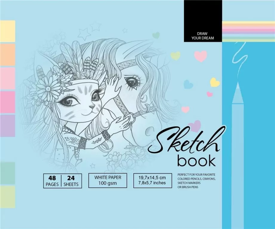 Sketchbook. Szkicownik 48 kartek. 197 x 145 mm - tantis.pl