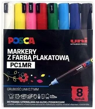 Markery. Posca Uni. PC-1MR. 8 kolorów - tantis.pl