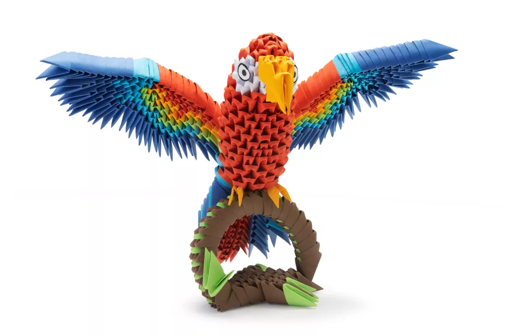 Origami 3D papuga/parrot - tantis.pl