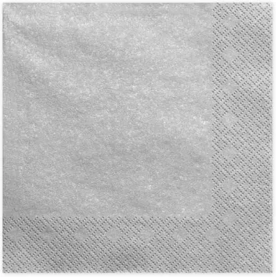 Serwetki trójwarstwowe srebrne 33x33cm