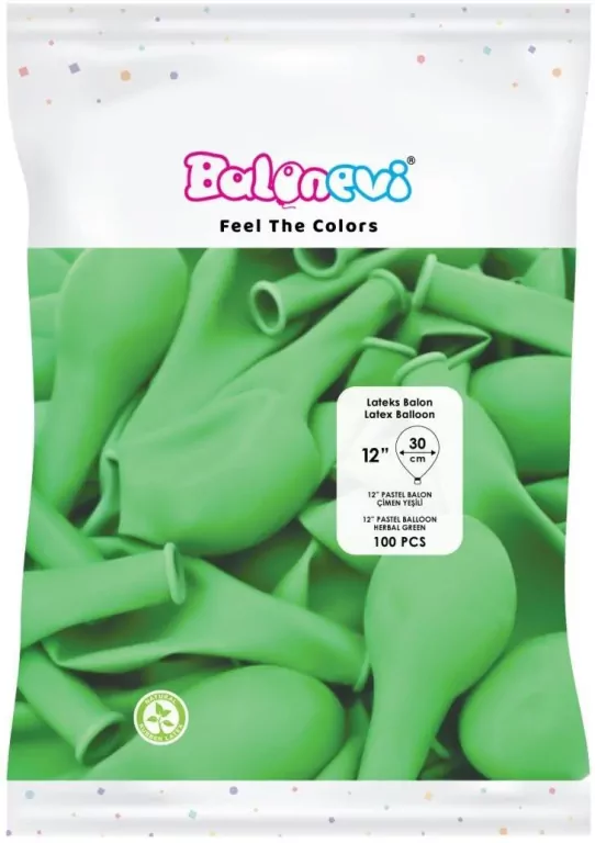 Balony lateksowe Pastel zielone 30cm - tantis.pl