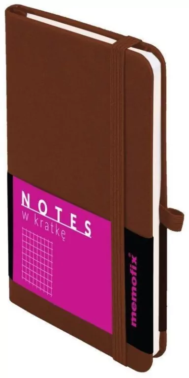 Notes memofix B6 kratka Brązowy - tantis.pl
