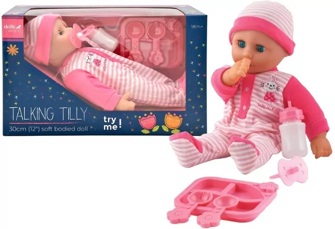 Dolls World Lalka Talking Tilly 30cm - tantis.pl