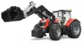 Traktor Massey Ferguson. Pojazd rolniczy z ładowarką. 7624 BRUDER - tantis.pl