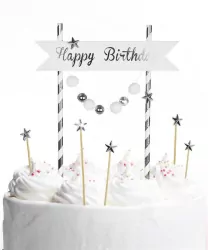 Piker srebrny. Happy Birthday