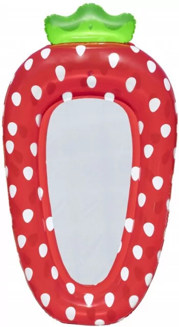 Dmuchany materac z siatką truskawka 178x103cm - tantis.pl