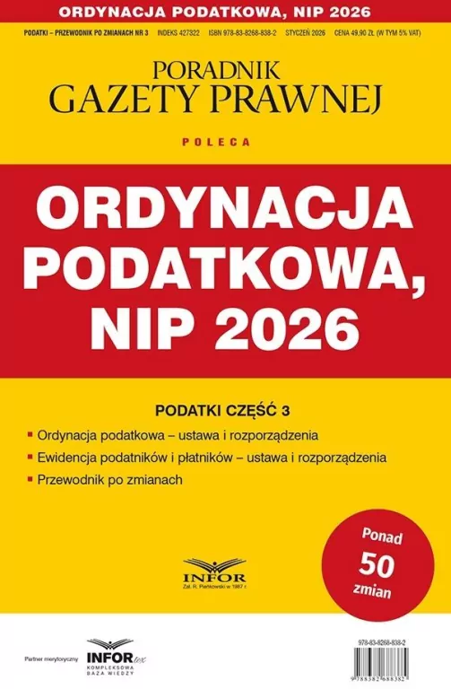 Ordynacja podatkowa, NIP 2026. Podatki - tantis.pl