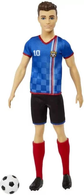 Lalka Barbie Ken Piłkarz niebieska koszulka - tantis.pl