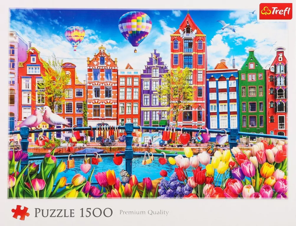 Puzzle 1500 Kolorowy Amsterdam TREFL - tantis.pl