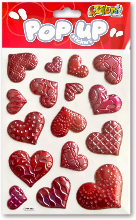 Naklejki metaliczne Red Hearts - tantis.pl