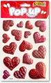 Naklejki metaliczne Red Hearts - tantis.pl