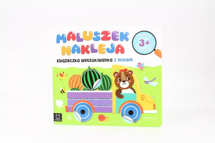 Maluszek nakleja. Książeczka wyszukiwanka z misiem - tantis.pl
