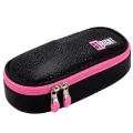 Piórnik saszetka usztywniona z wewnętrzną klapką PC1 BLACK GLITTER - tantis.pl