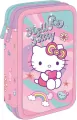 Piórnik podwójny z wyposażeniem Hello Kitty Jumper 2 Pink 1 - tantis.pl