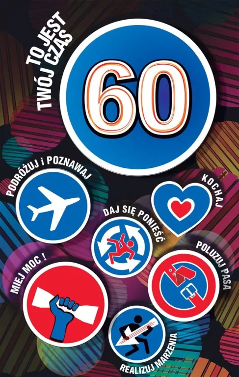 Kartka okolicznościowa. Urodziny 60. US04 - tantis.pl
