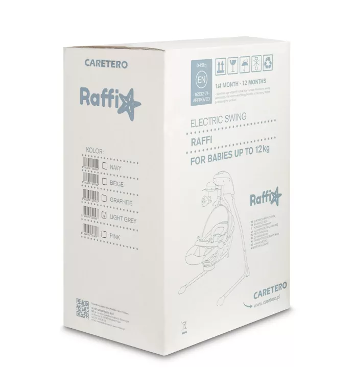 Caretero Huśtawka elektryczna Raffi graphite - tantis.pl