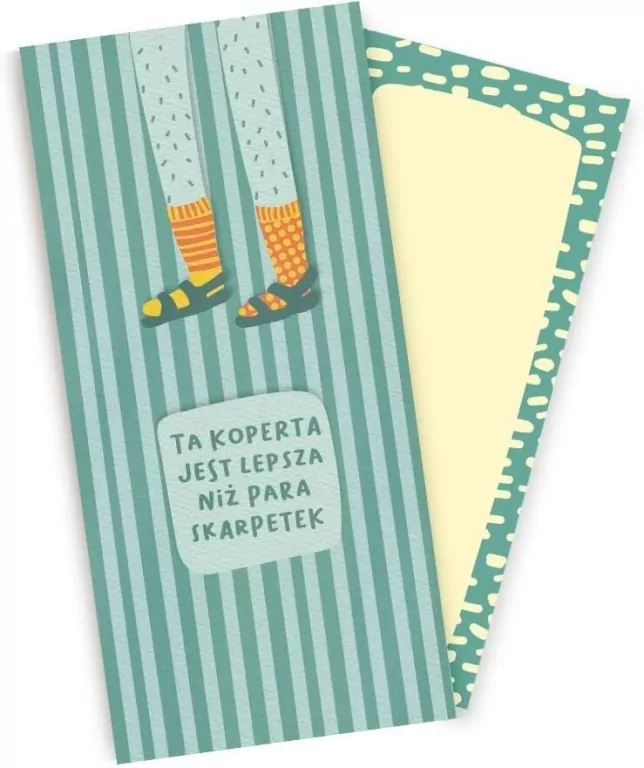 Koperta upominkowa z kartką Skarpetki - tantis.pl