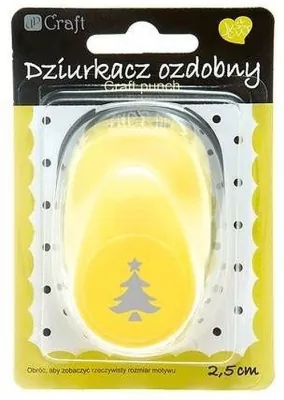 Dziurkacz ozdobny 2,5cm choinka MIX