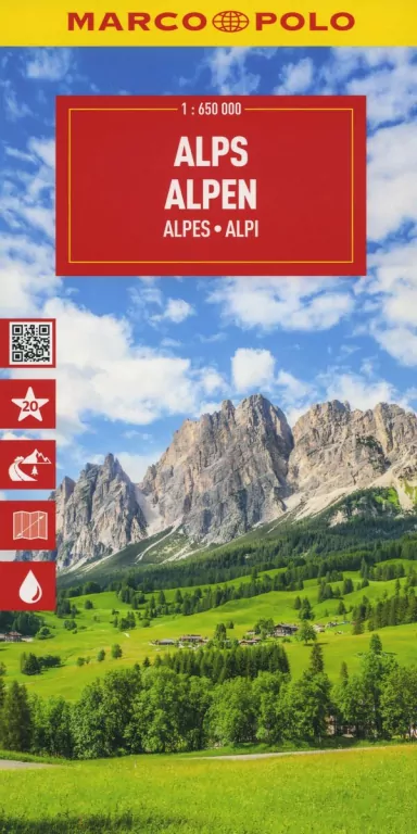 Mapa drogowa Alpy 1:650 000 - tantis.pl