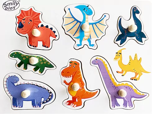 Układanka drewniana dinozaury - tantis.pl