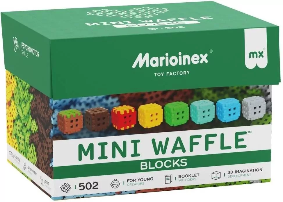 Marioinex Mini Waffle Green Blocks 502 el. - tantis.pl