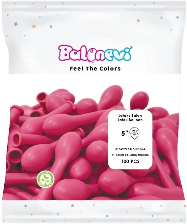 Balony lateksowe Pastel fuchsia 12cm - tantis.pl