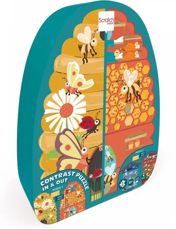 Dwustronne puzzle 40 XL Pszczoły i Ul - tantis.pl